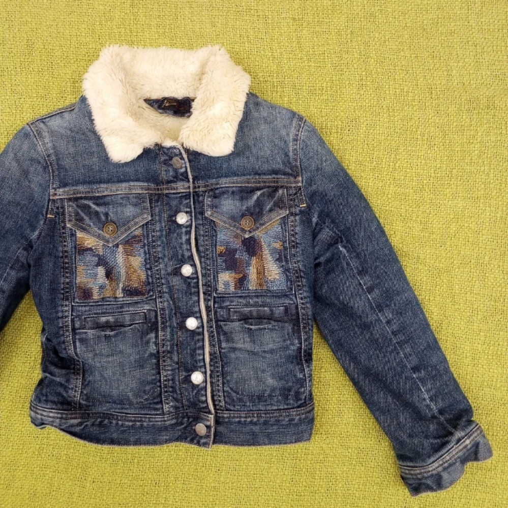 Citizens of humanity jerome dahan denim jacket faux fur